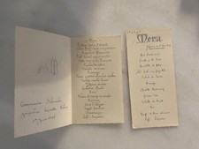 Ancien menu de communion St