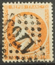 Timbre Cérès Dentelés N° 38 Oblitération GC 1769 Le Havre 