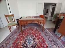 Bureau plat en bois naturel style Louis XVI Antique, très beau emporté en enchèr