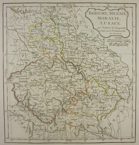 Carte ancienne tchequie - carte,