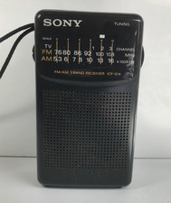SONY ICF-S14 FM/AM 2BAND RECEIVER Radio Portable Pratique Noir DC3V 100mW
