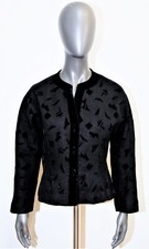 Vintage 80s GUY LAROCHE BOUTIQUE black wool jacket 38FR 6US made in France