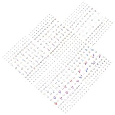  5 Sheets Paillette Visage Paillettes Autocollants De Pierres Précieuses