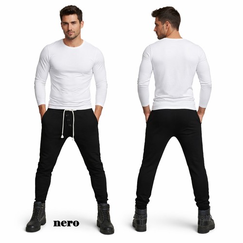 Pantalon tuta homme noir bleu - homme, noir-bleu