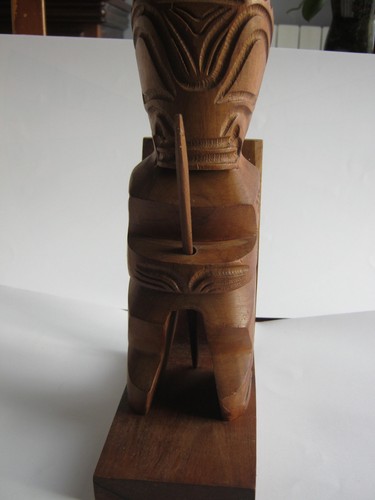 Statue tiki polynesien - tiki, bois
