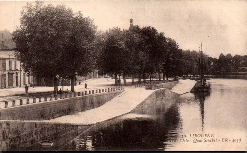 Cpa libourne bords de - cpa,