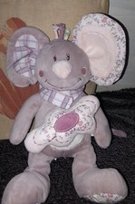 Doudou Musical Souris Mauve