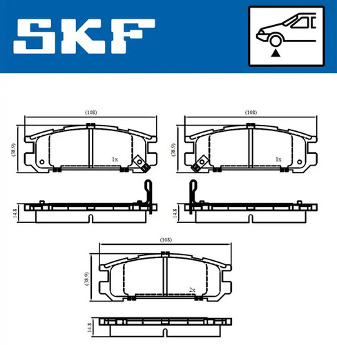 Plaquettes frein vkbp - plaquettes,