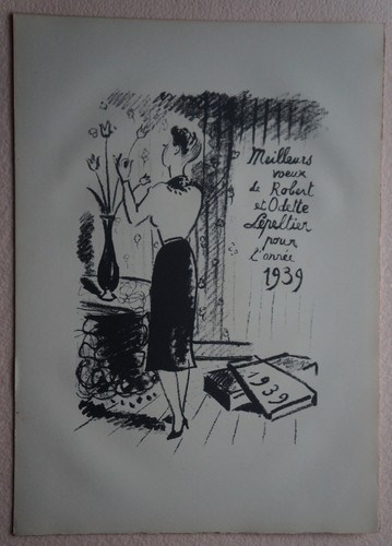 Lithographie meilleurs voeux - lithographie,