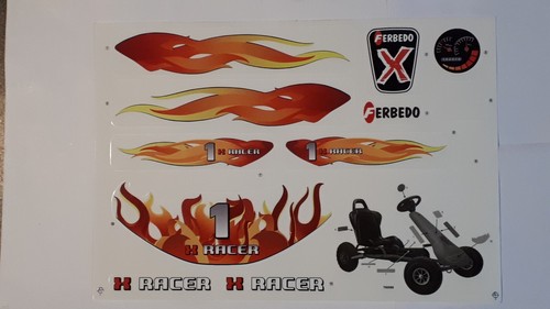Autocollants kart ferbedo - autocollants,