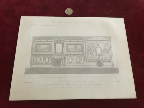 Gravure ancienne architecte - gravure,