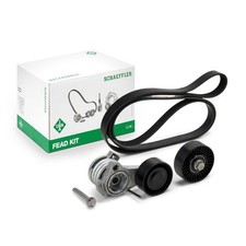 INA Jeu de courroies trapézoïdales à nervures Kit de courroies d'accessoire 529