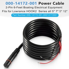 Replace for Lowrance 000-14172-001 HOOK2 Reveal Cruise Power Cord 5 7 9 12 inch