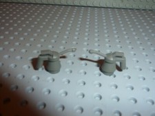 2 x LEGO OldDkGray Minifig Oil