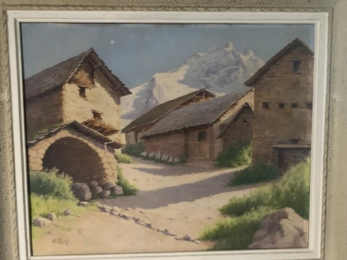 Tableau huile ancien - , signé