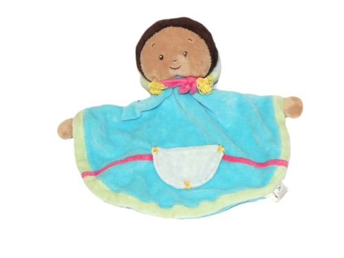 Doudou plat fille bleue