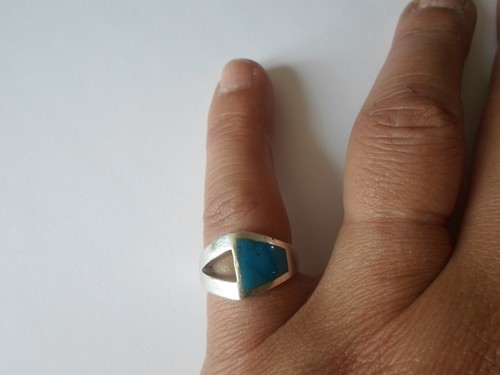 Bague argent massif - en,