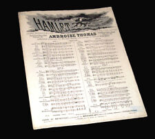 arioso piano chant ténor opéra de Hamlet 1870 Ambroise Thomas