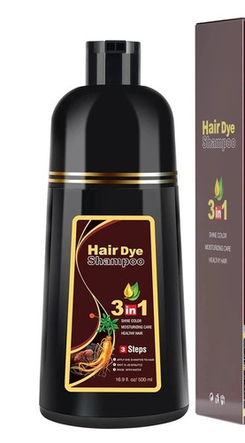 Black hair dye shampoo - black, 1