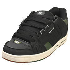 Chaussures Globe Sabre Hommes - Baskets de Skate en Cuir Noir et Beige - 46 EU