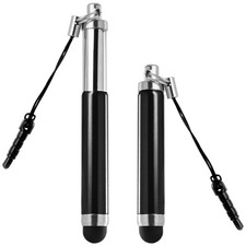 Stylet Retractable Noir pour écran Tactile - Attache Jack 3.5 mm