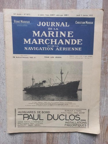 Journal marine marchande - la,