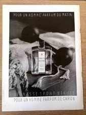 CARON parfum pour un homme + Cognac GODET + LORA linge  Publicité de 1947 - 1859