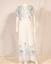 ROBE MAXI VINTAGE FRANÇAISE 'CREATIONS MAG FORTAIL - PARIS' - UK 10/12 - FR 38/40