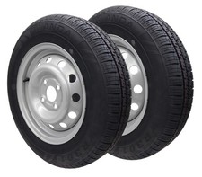 2x Roue Compléte 145/80R13 79N 4x100 145 80 Remorque Jante de 4Jx13 Pneu M+S