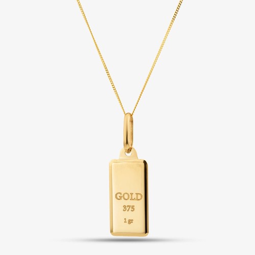 Collier pendentif lingot - en, or