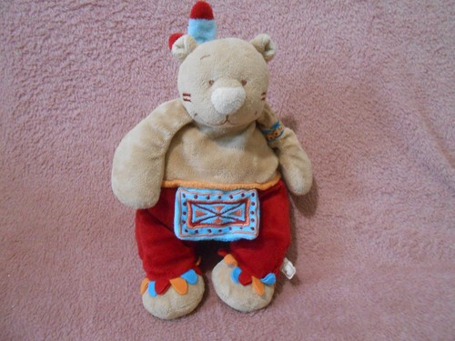 Doudou peluche ours pinto - peluche,