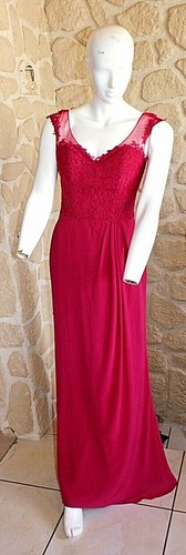 Robe cocktail cerise petit - , 38
