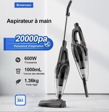 Aspirateur Portable 600W Puissant 20kPa – Sols Bois, Céramique, Cuir, Garage