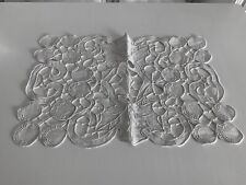 linge ancien Napperon Rectangulaire Broderie RICHELIEU