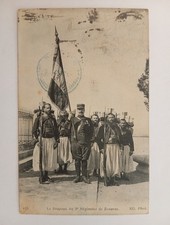 CPA, Le Drapeau du 3 Ème Régiment de Zouaves, Cachet Batna 1916