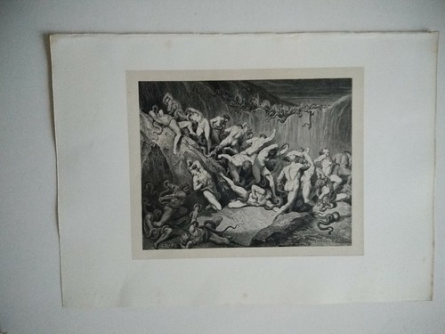 Gravure ancienne gustave doré - ancienne,