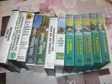 12 cassettes VHS chasse ou pêche