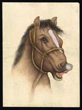 Peinture Magique De Cheval Artisanale Sur Papier Pour Mur 6,5x10 Pouces