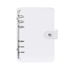 Classeur en PVC Souple Transparent Couverture de Protection pour Carnet de No...