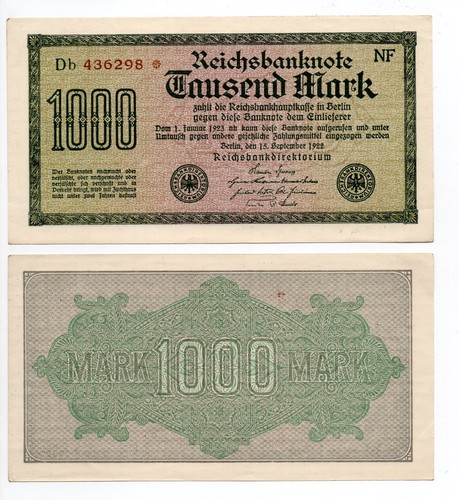 Allemagne septembre 1922 - septembre,