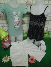 lot 13 vêtements enfant 10 ans fille,short,t-shirt,top,debardeur,sweat,jupe ....