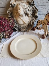 Grand plat blanc rond  Lunéville shabby chic vaisselle campagne 32.5 cm