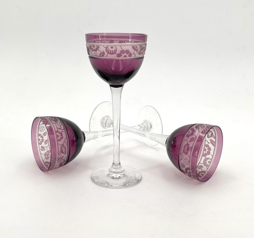 Verre vin art deco cristal - à,