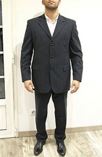 costume rayé en laine SERGE