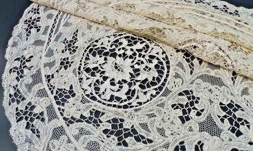 Ancienne nappe thé - ancienne, à