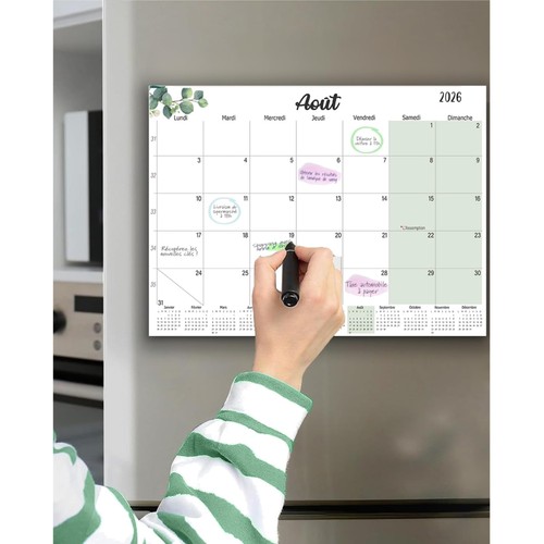 Calendrier magnétique frigo
