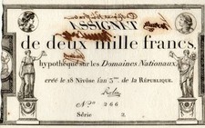 2000 Francs FRANCE 1795. Faux