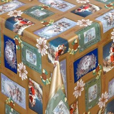 Nappe de Table en Toile Cirée Noël 01388-02 Carré Rond Oval