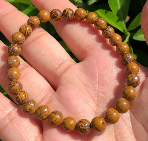 Bracelet perles jaspe peau - perles,