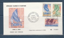 Mauritanie  enveloppe 1er jour   série  chars à voile   1968